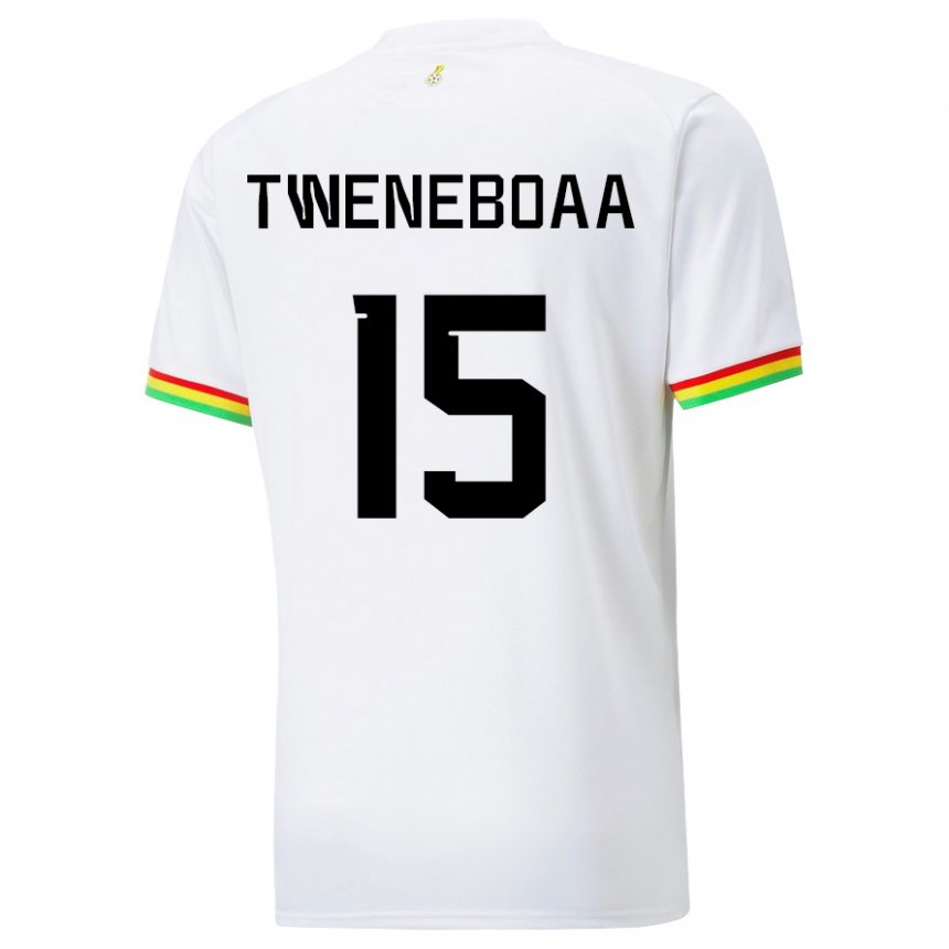 Niño Camiseta Ghana Justice Tweneboaa #15 Blanco 1ª Equipación 22-24 La Camisa Chile