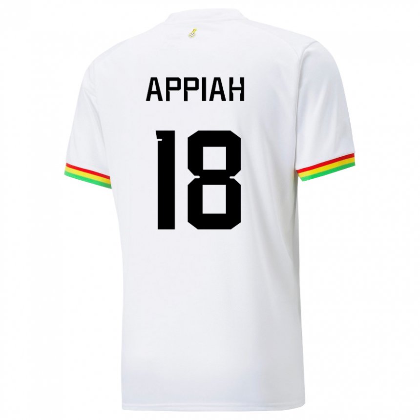 Niño Camiseta Ghana Veronica Appiah #18 Blanco 1ª Equipación 22-24 La Camisa Chile