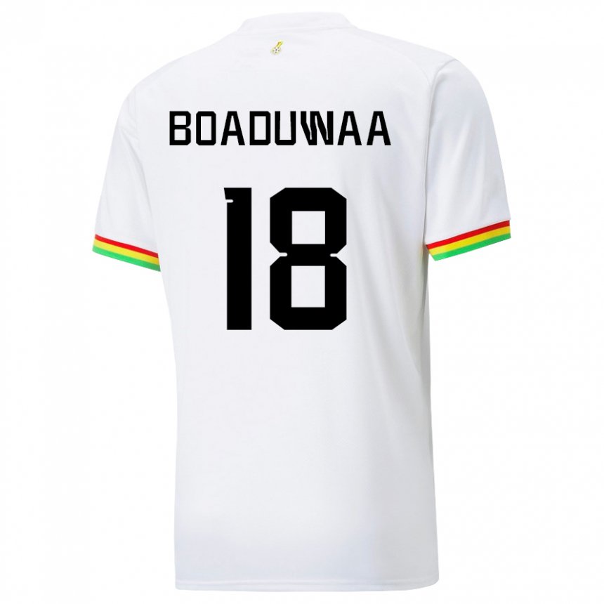 Niño Camiseta Ghana Doris Boaduwaa #18 Blanco 1ª Equipación 22-24 La Camisa Chile