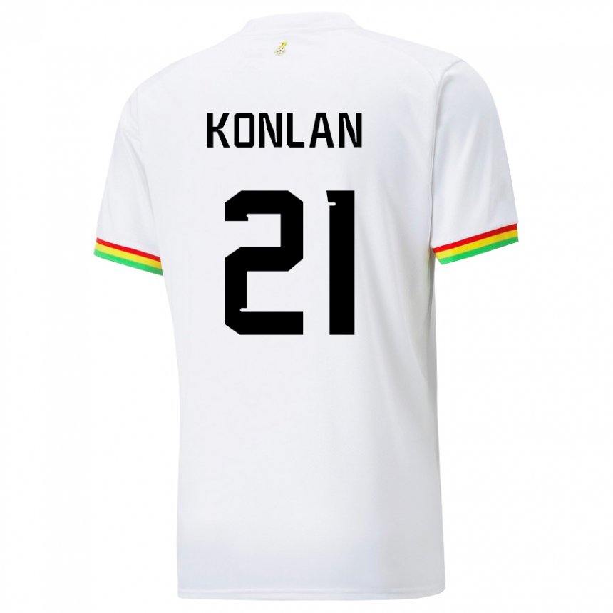 Niño Camiseta Ghana Cynthia Konlan #21 Blanco 1ª Equipación 22-24 La Camisa Chile