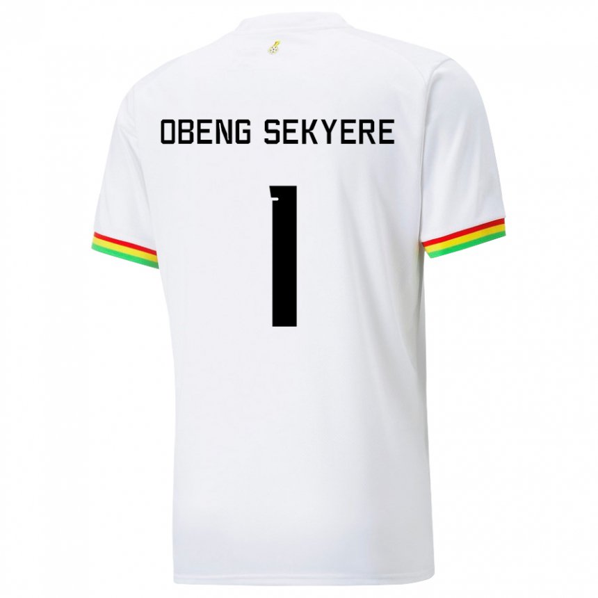 Niño Camiseta Ghana Gregory Obeng Sekyere #1 Blanco 1ª Equipación 22-24 La Camisa Chile