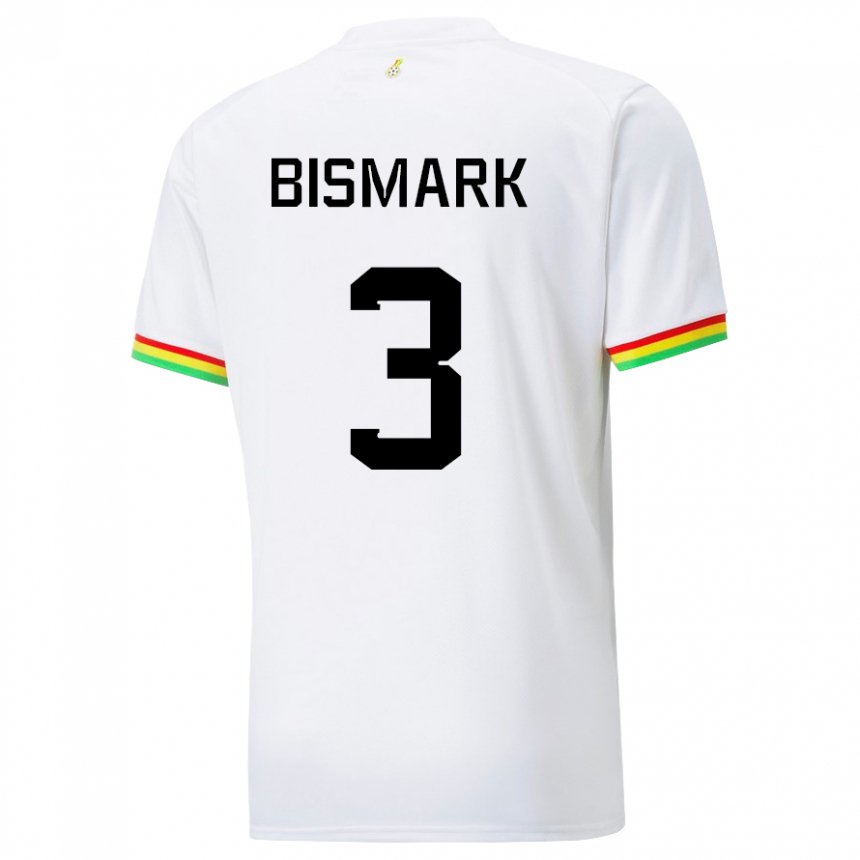 Niño Camiseta Ghana Anim Bismark #3 Blanco 1ª Equipación 22-24 La Camisa Chile