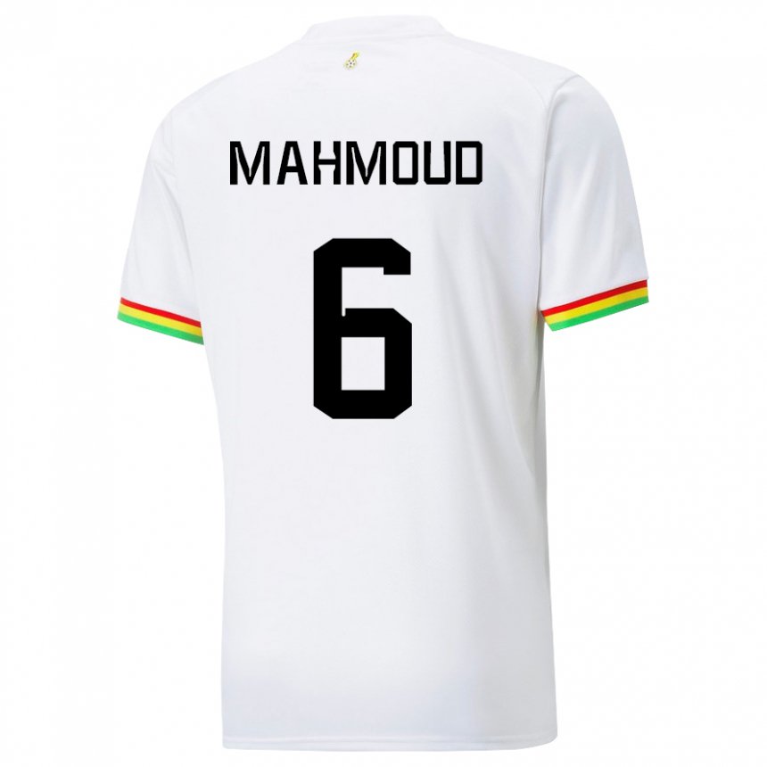 Niño Camiseta Ghana Mohaison Mahmoud #6 Blanco 1ª Equipación 22-24 La Camisa Chile