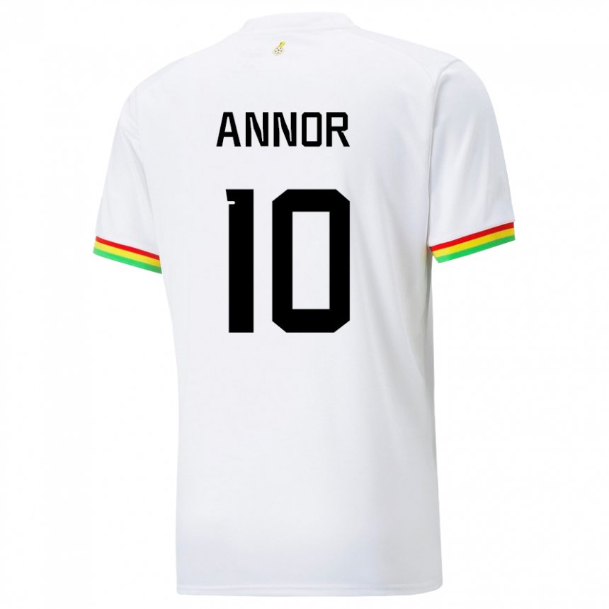 Niño Camiseta Ghana Emmanuel Annor #10 Blanco 1ª Equipación 22-24 La Camisa Chile