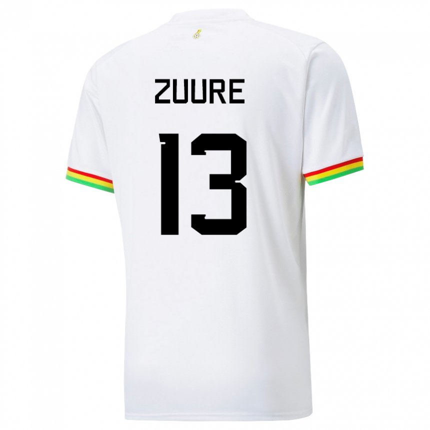 Niño Camiseta Ghana Moses Salifu Bawa Zuure #13 Blanco 1ª Equipación 22-24 La Camisa Chile