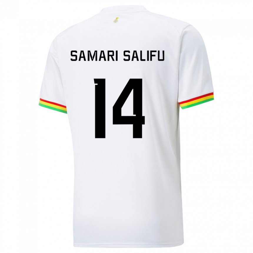 Niño Camiseta Ghana Abass Samari Salifu #14 Blanco 1ª Equipación 22-24 La Camisa Chile