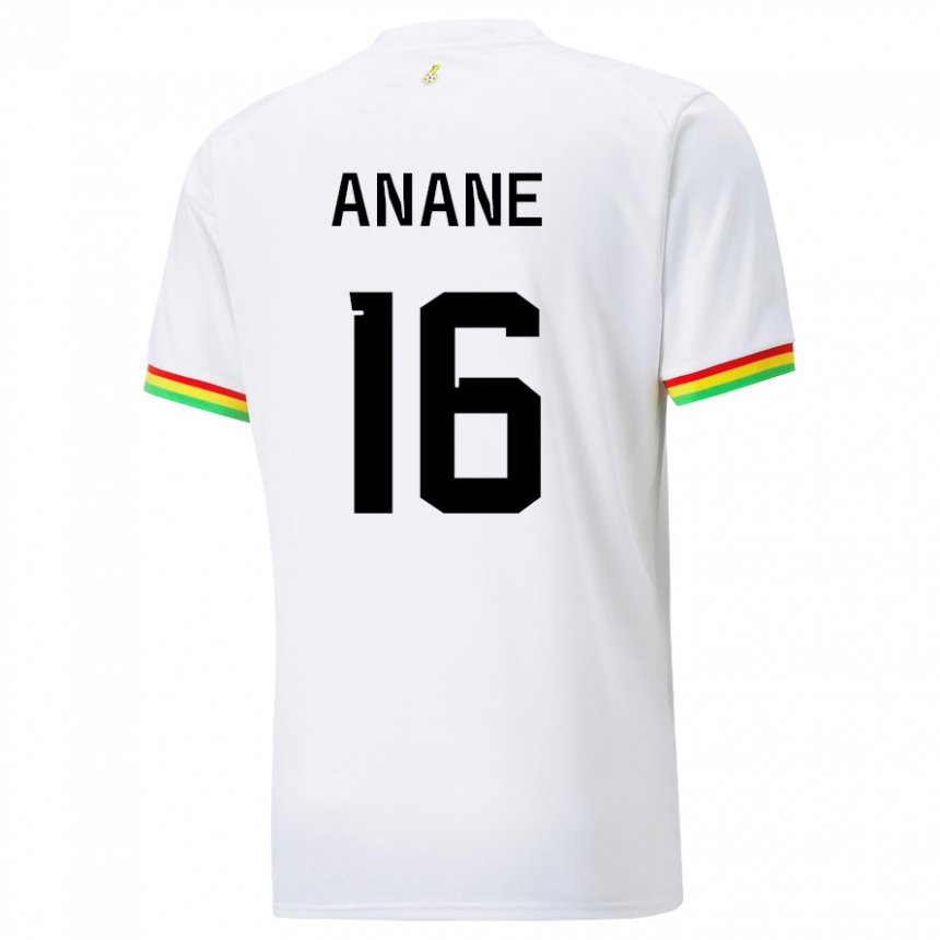 Niño Camiseta Ghana Vincent Anane #16 Blanco 1ª Equipación 22-24 La Camisa Chile