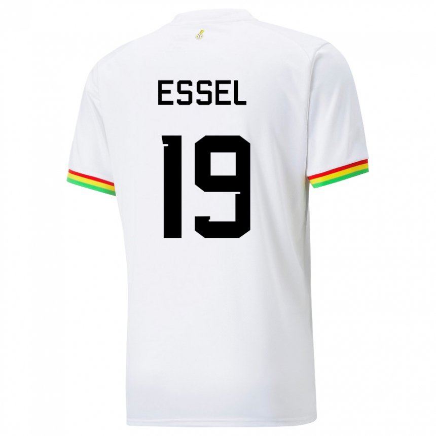 Niño Camiseta Ghana Aaron Essel #19 Blanco 1ª Equipación 22-24 La Camisa Chile