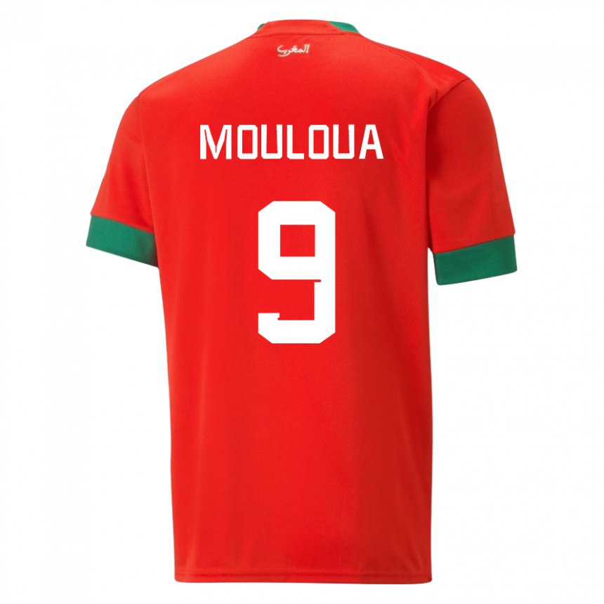 Niño Camiseta Marruecos Ayoub Mouloua #9 Rojo 1ª Equipación 22-24 La Camisa Chile