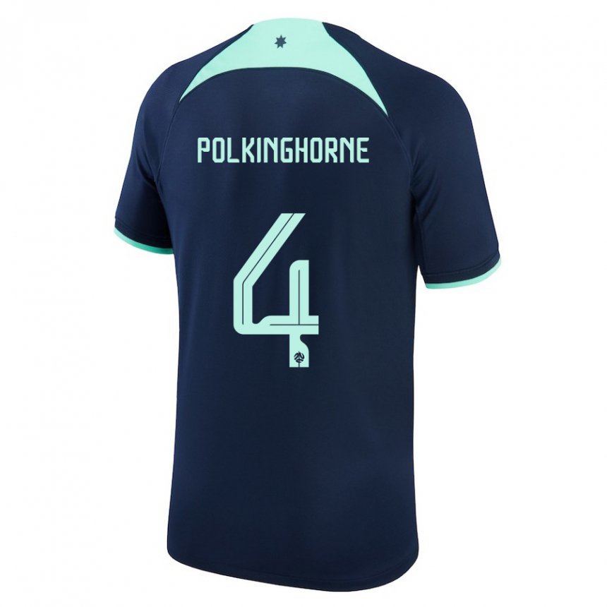 Niño Camiseta Australia Clare Polkinghorne #4 Azul Oscuro 2ª Equipación 22-24 La Camisa Chile