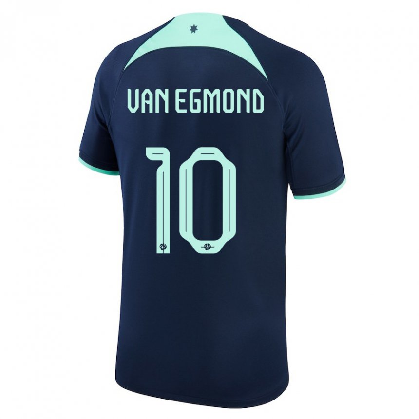 Niño Camiseta Australia Emily Van Egmond #10 Azul Oscuro 2ª Equipación 22-24 La Camisa Chile