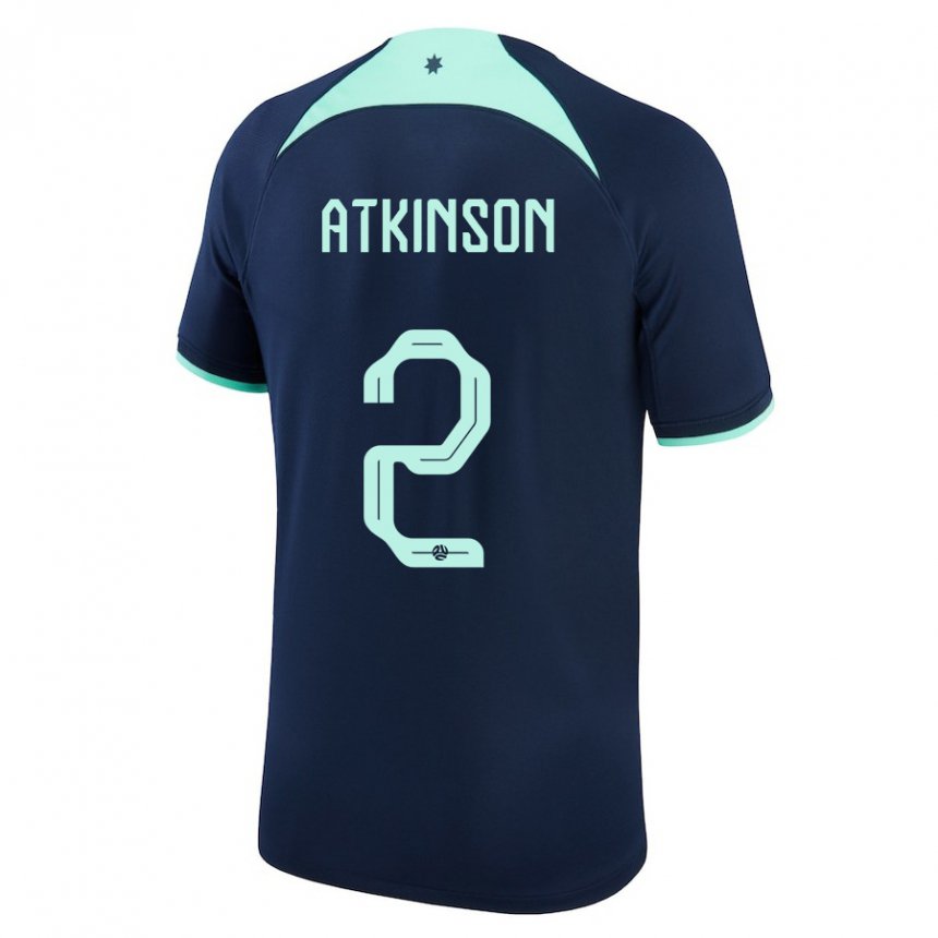 Niño Camiseta Australia Nathaniel Atkinson #2 Azul Oscuro 2ª Equipación 22-24 La Camisa Chile