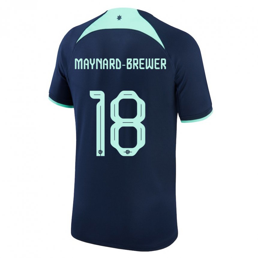 Niño Camiseta Australia Ashley Maynard Brewer #18 Azul Oscuro 2ª Equipación 22-24 La Camisa Chile