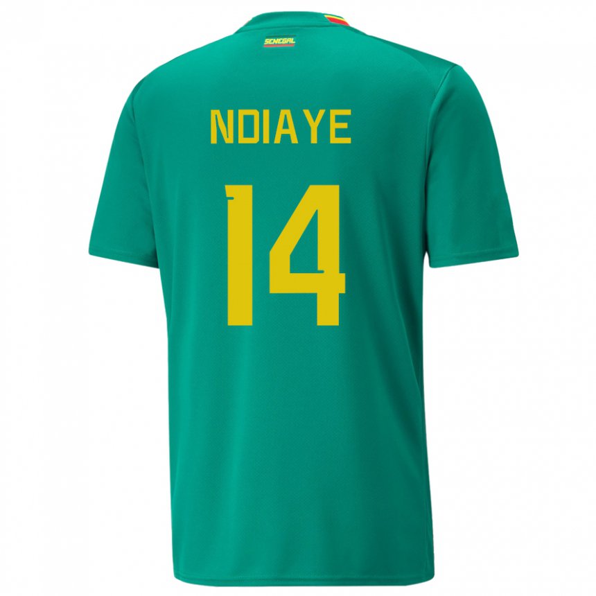 Niño Camiseta Senegal Salimata Ndiaye #14 Verde 2ª Equipación 22-24 La Camisa Chile