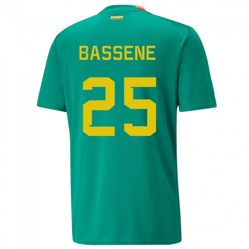 Niño Camiseta Senegal Pascaline Bassene #25 Verde 2ª Equipación 22-24 La Camisa Chile