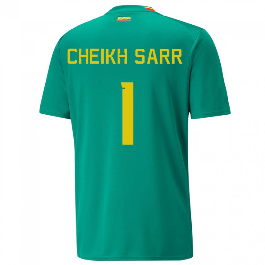 Niño Camiseta Senegal Cheikh Sarr #1 Verde 2ª Equipación 22-24 La Camisa Chile