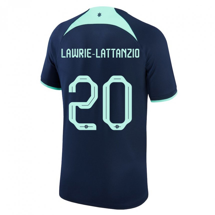 Niño Camiseta Australia Luis Lawrie Lattanzio #20 Azul Oscuro 2ª Equipación 22-24 La Camisa Chile