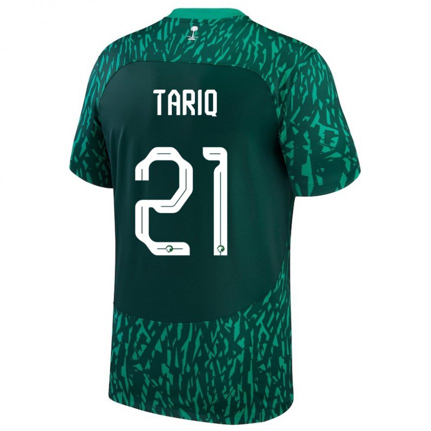 Niño Camiseta Arabia Saudita Juri Tariq #21 Verde Oscuro 2ª Equipación 22-24 La Camisa Chile