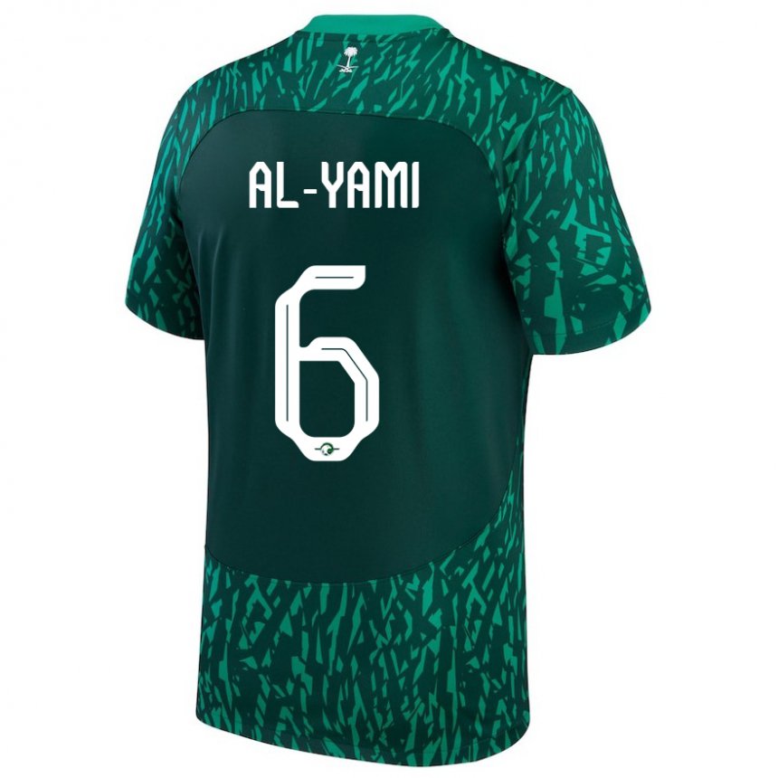 Niño Camiseta Arabia Saudita Mohammed Al Yami #6 Verde Oscuro 2ª Equipación 22-24 La Camisa Chile