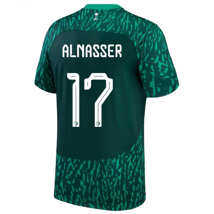 Niño Camiseta Arabia Saudita Saad Alnasser #17 Verde Oscuro 2ª Equipación 22-24 La Camisa Chile