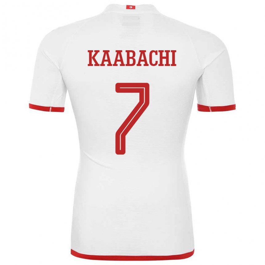 Niño Camiseta Túnez Ella Kaabachi #7 Blanco 2ª Equipación 22-24 La Camisa Chile