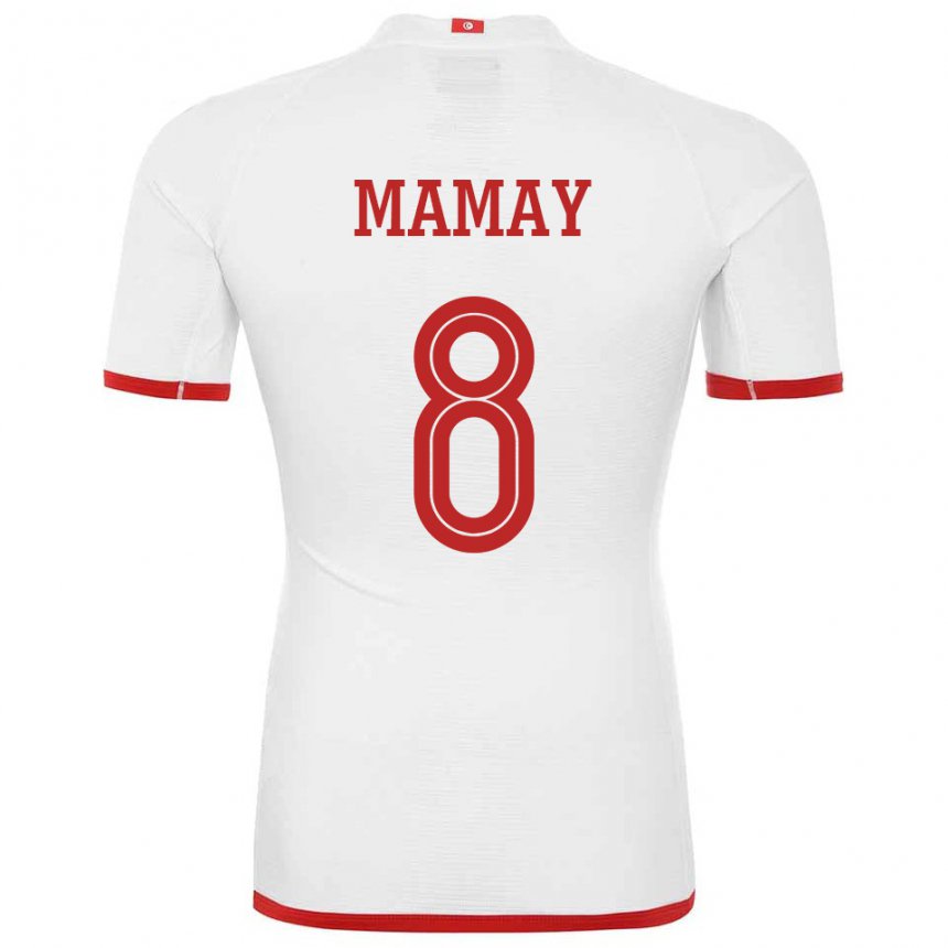 Niño Camiseta Túnez Sabrine Mamay #8 Blanco 2ª Equipación 22-24 La Camisa Chile