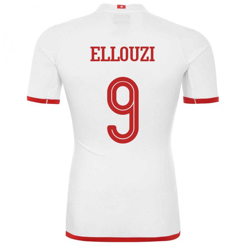 Niño Camiseta Túnez Sabrine Ellouzi #9 Blanco 2ª Equipación 22-24 La Camisa Chile