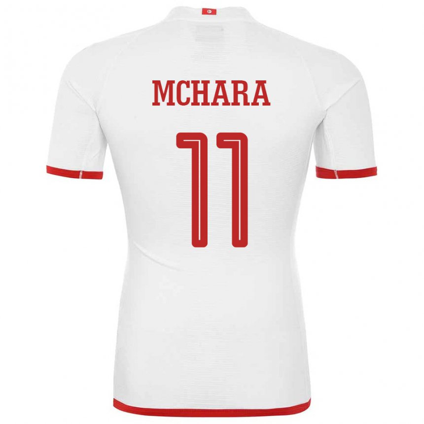 Niño Camiseta Túnez Imen Mchara #11 Blanco 2ª Equipación 22-24 La Camisa Chile