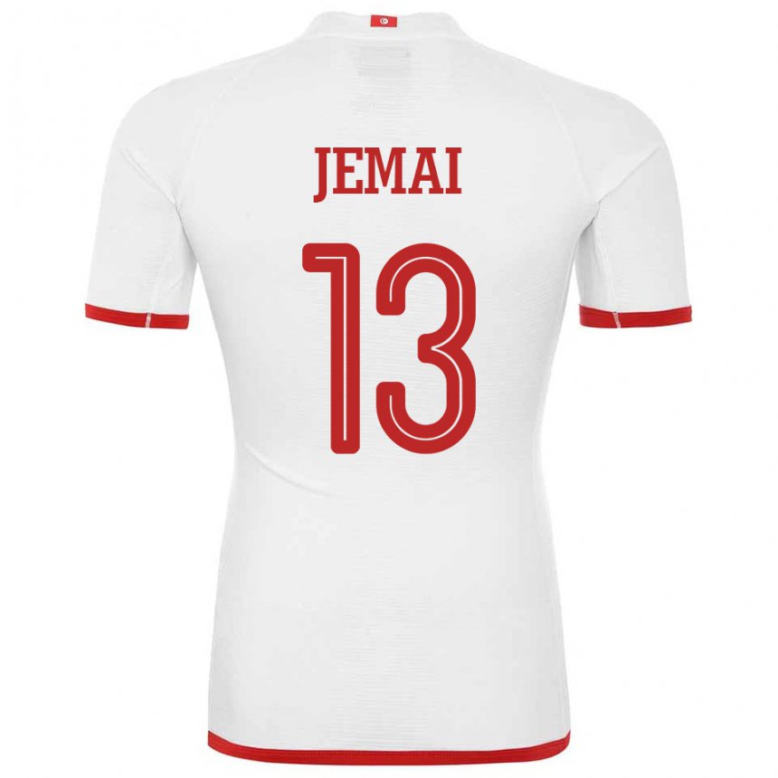 Niño Camiseta Túnez Yasmine Jemai #13 Blanco 2ª Equipación 22-24 La Camisa Chile