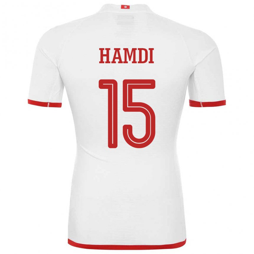 Niño Camiseta Túnez Hanna Hamdi #15 Blanco 2ª Equipación 22-24 La Camisa Chile