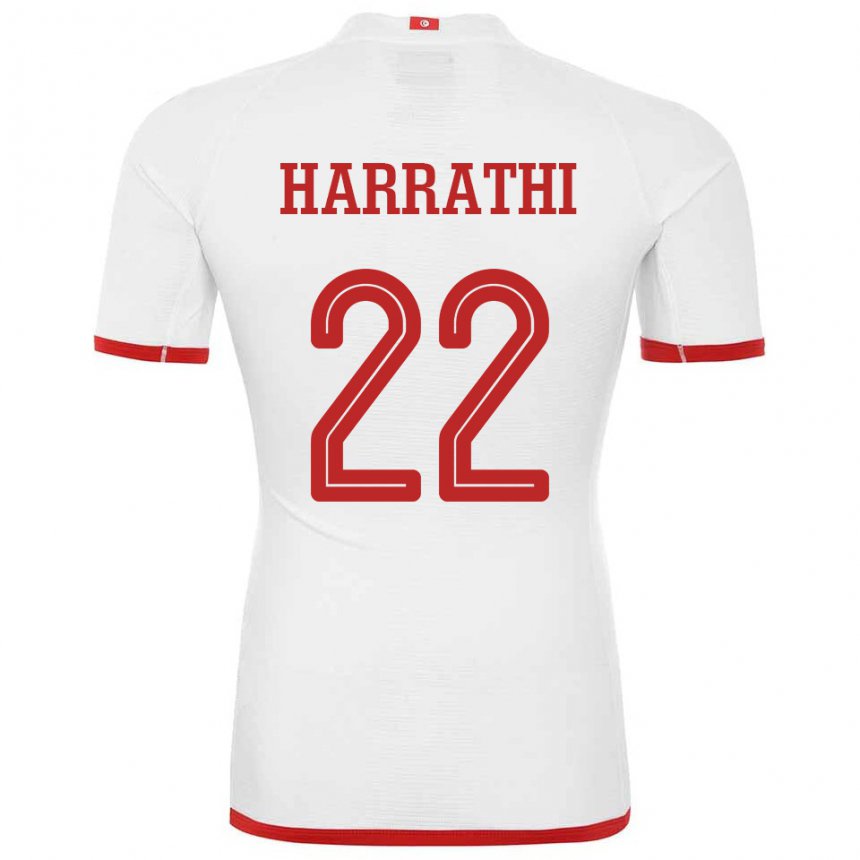 Niño Camiseta Túnez Najla Harrathi #22 Blanco 2ª Equipación 22-24 La Camisa Chile