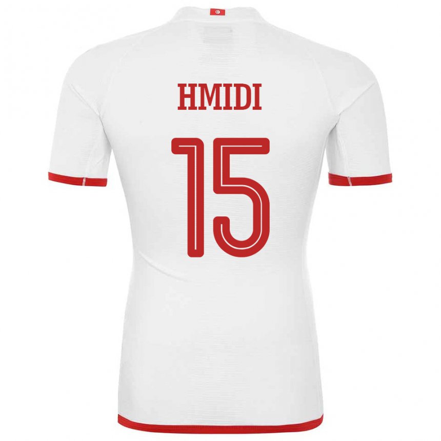 Niño Camiseta Túnez Makolm Hmidi #15 Blanco 2ª Equipación 22-24 La Camisa Chile