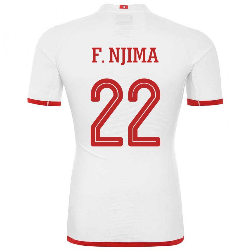 Niño Camiseta Túnez Firas Ben Njima #22 Blanco 2ª Equipación 22-24 La Camisa Chile