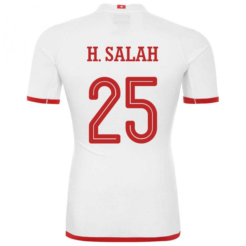 Niño Camiseta Túnez Heni Ben Salah #25 Blanco 2ª Equipación 22-24 La Camisa Chile