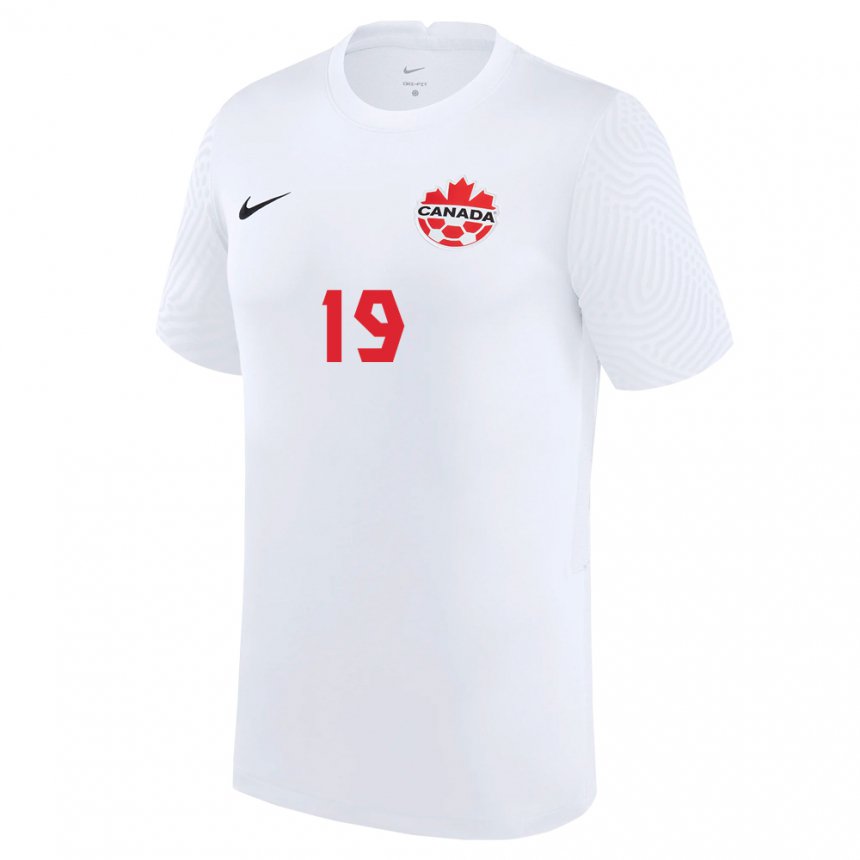 Niño Camiseta Canadá Adriana Leon #19 Blanco 2ª Equipación 22-24 La Camisa Chile