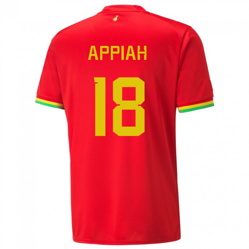 Niño Camiseta Ghana Veronica Appiah #18 Rojo 2ª Equipación 22-24 La Camisa Chile