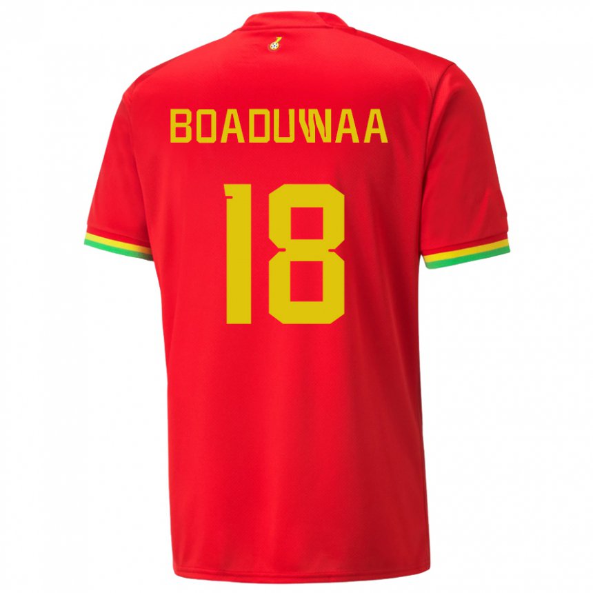 Niño Camiseta Ghana Doris Boaduwaa #18 Rojo 2ª Equipación 22-24 La Camisa Chile