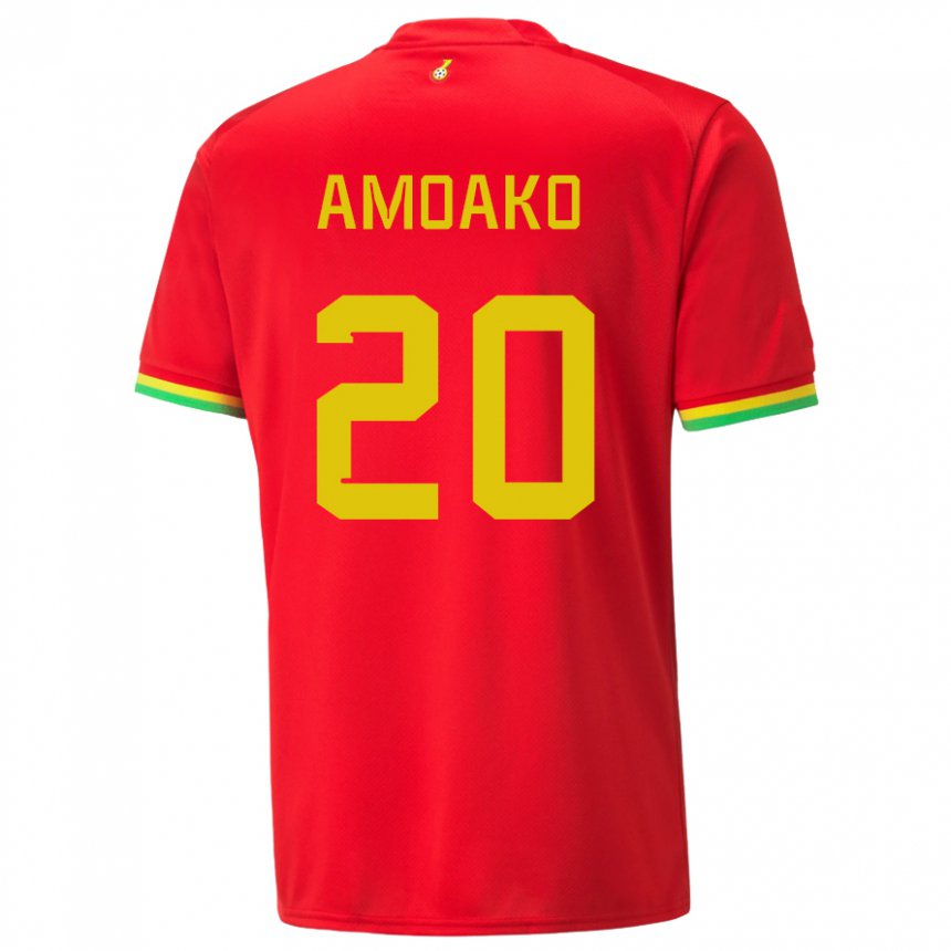 Niño Camiseta Ghana Linda Amoako #20 Rojo 2ª Equipación 22-24 La Camisa Chile