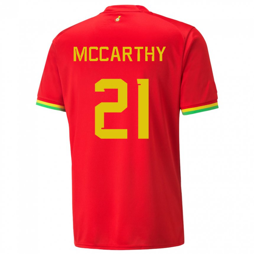 Niño Camiseta Ghana Kerrie Mccarthy #21 Rojo 2ª Equipación 22-24 La Camisa Chile