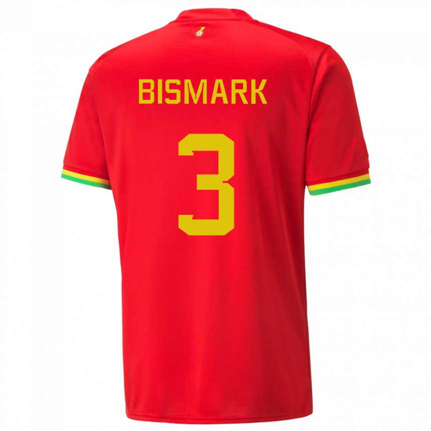 Niño Camiseta Ghana Anim Bismark #3 Rojo 2ª Equipación 22-24 La Camisa Chile