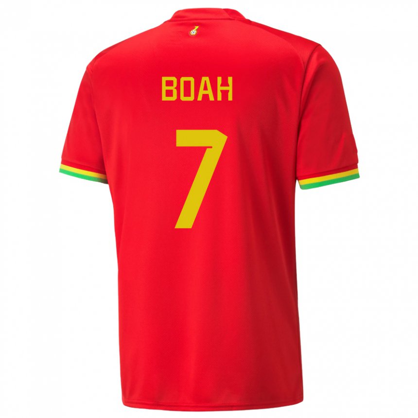 Niño Camiseta Ghana Collins Boah #7 Rojo 2ª Equipación 22-24 La Camisa Chile