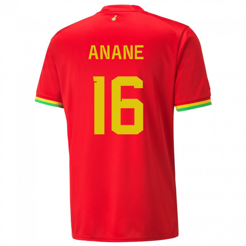 Niño Camiseta Ghana Vincent Anane #16 Rojo 2ª Equipación 22-24 La Camisa Chile