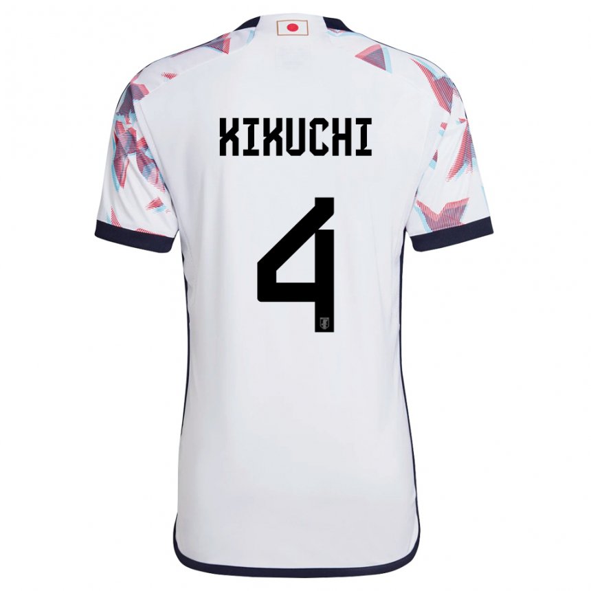 Niño Camiseta Japón Shuta Kikuchi #4 Blanco 2ª Equipación 22-24 La Camisa Chile