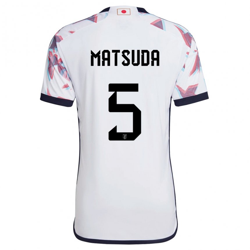 Niño Camiseta Japón Hayate Matsuda #5 Blanco 2ª Equipación 22-24 La Camisa Chile