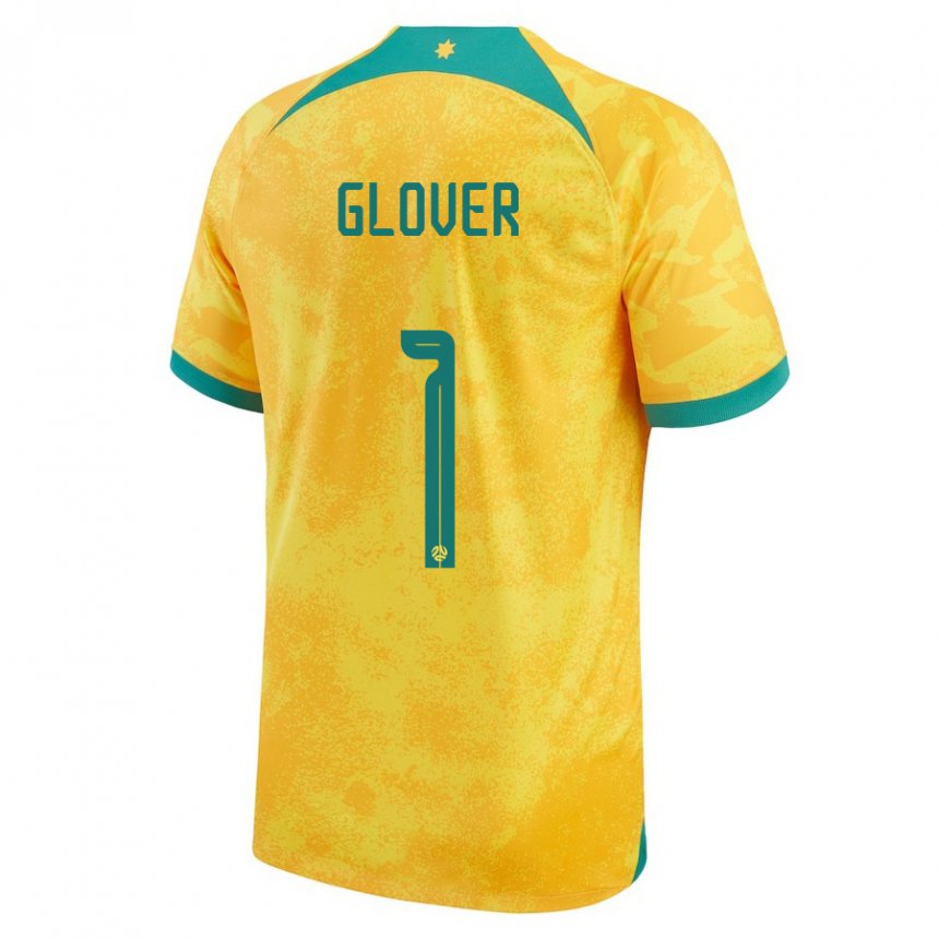 Hombre Camiseta Australia Thomas Glover #1 Dorado 1ª Equipación 22-24 La Camisa Chile