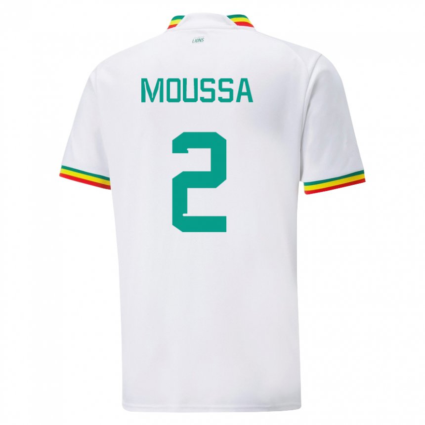 Hombre Camiseta Senegal Moussa N Diaye #2 Blanco 1ª Equipación 22-24 La Camisa Chile