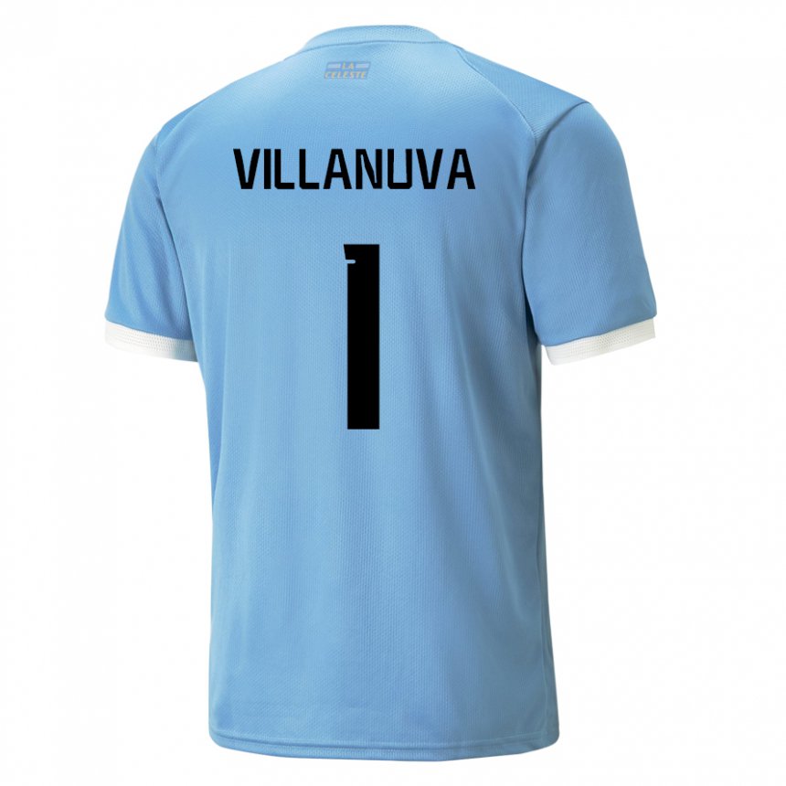 Hombre Camiseta Uruguay Josefina Villanuva #1 Azul 1ª Equipación 22-24 La Camisa Chile