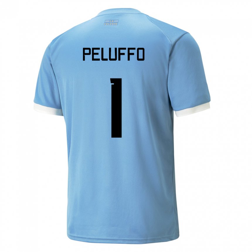 Hombre Camiseta Uruguay Daniel Peluffo #1 Azul 1ª Equipación 22-24 La Camisa Chile