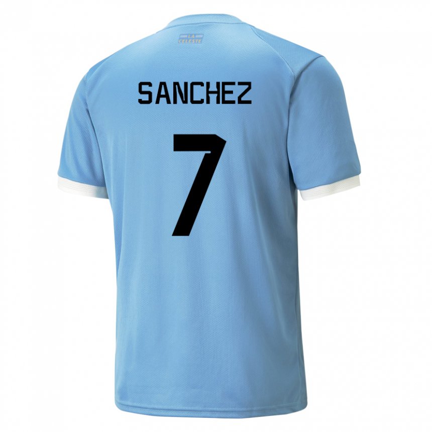 Hombre Camiseta Uruguay Renzo Sanchez #7 Azul 1ª Equipación 22-24 La Camisa Chile