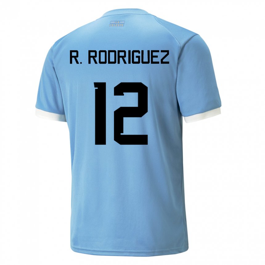 Hombre Camiseta Uruguay Randall Rodriguez #12 Azul 1ª Equipación 22-24 La Camisa Chile